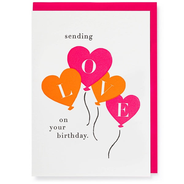 Love Balloons J. Faulkner Birthday Card