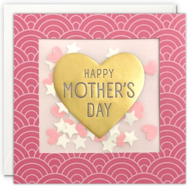Happy Mother's Day Heart Deco Shakies Card - Paper Tiger