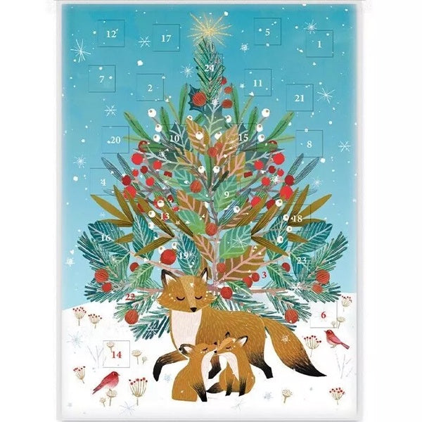 Fox Beneath The Tree Advent Card