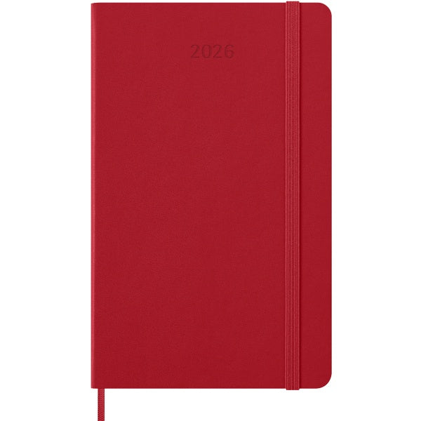 Moleskine 2026 12M Daily Planner Large Scarlet Red Hardcover