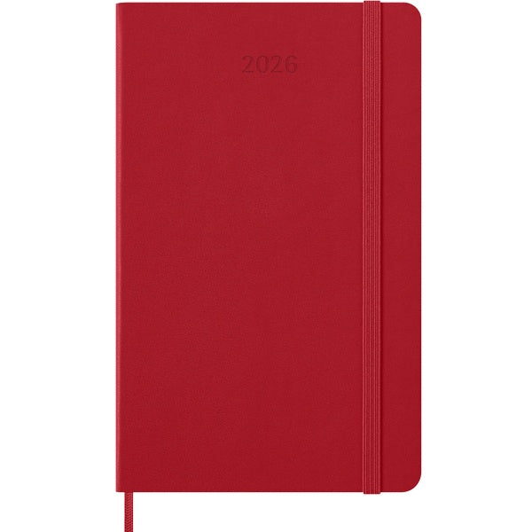 Moleskine 2026 12M Weekly Planner Large Scarlet Red Hardcover