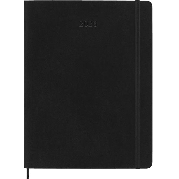 Moleskine 2026 12M Weekly Planner XL Black Softcover
