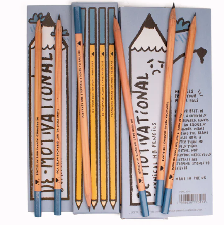 De Motivational Cynical HB Pencils Pack of 6 Paper Tiger
