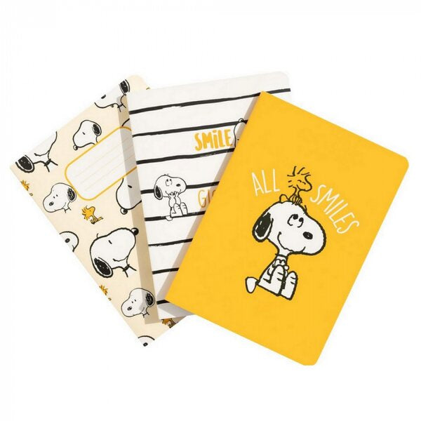 Snoopy Lazy Days 3 Pack A6 Notebooks - Paper Tiger