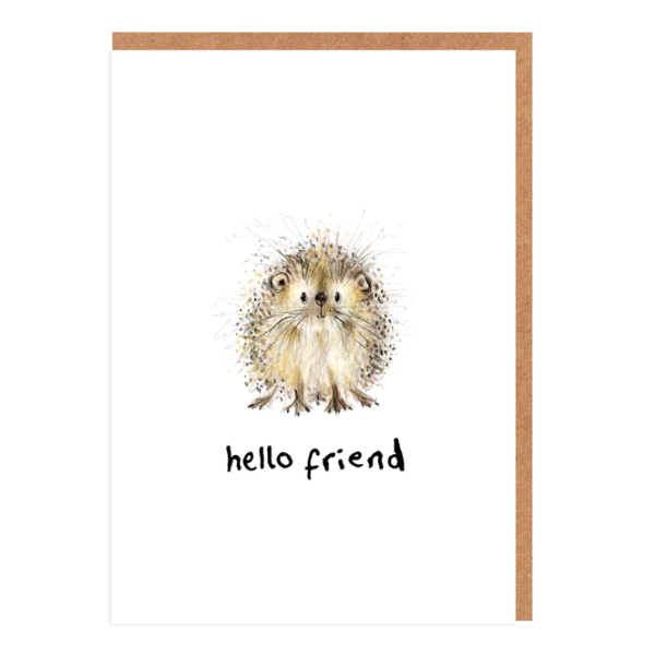 Hello Friend Gareth Hedgehog Mini Card