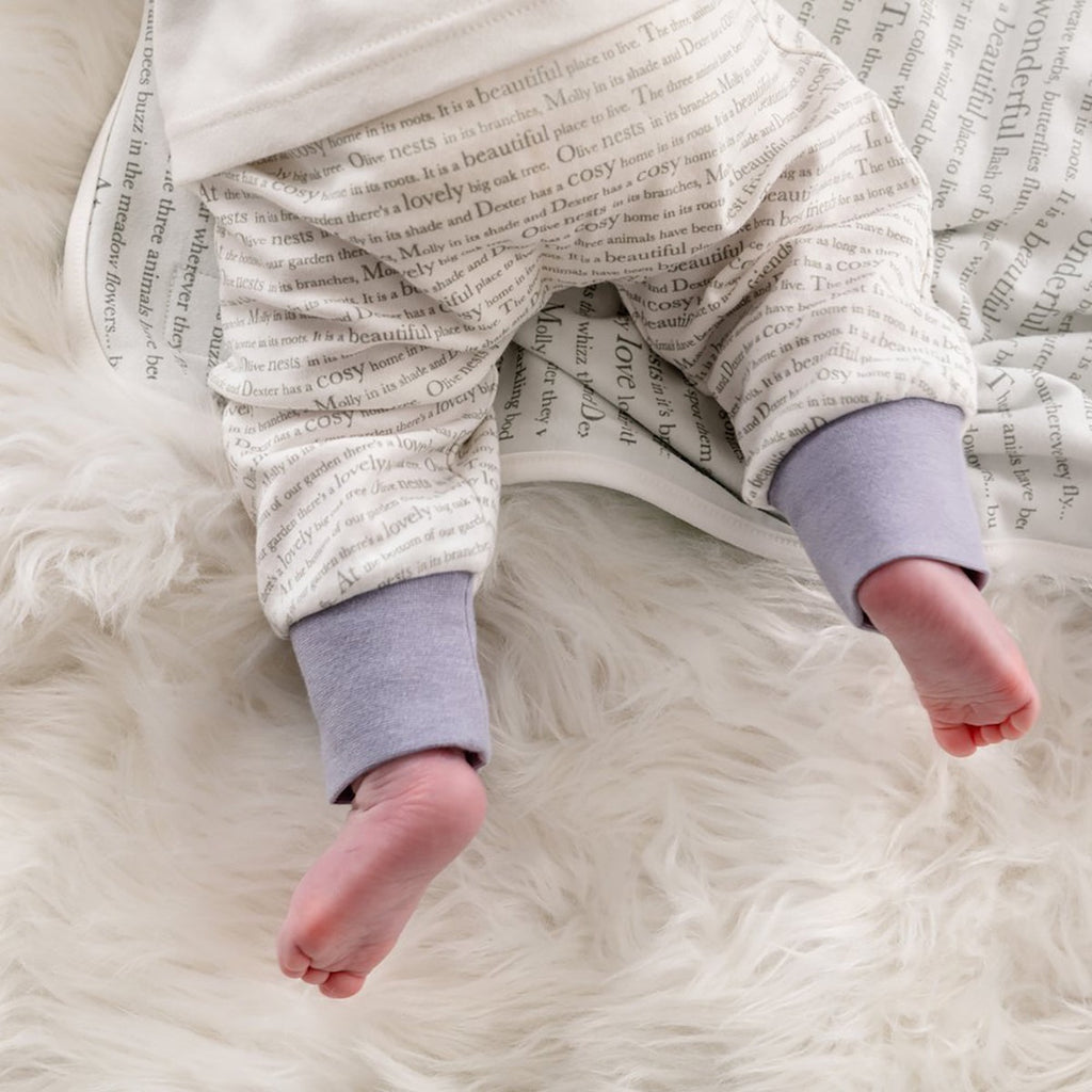 Story Time Print Kid's Joggers with Heather Trim