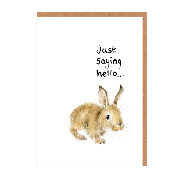 Just Saying Hello Olivia Bunny Mini Card