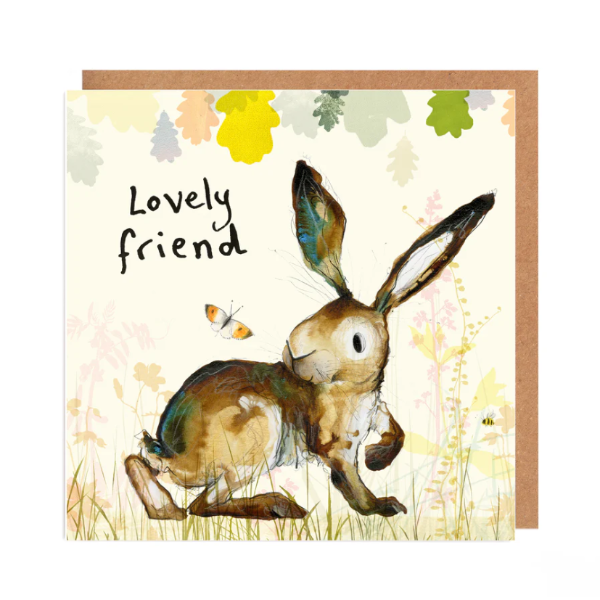 Lovely Friend Molly Hare Card