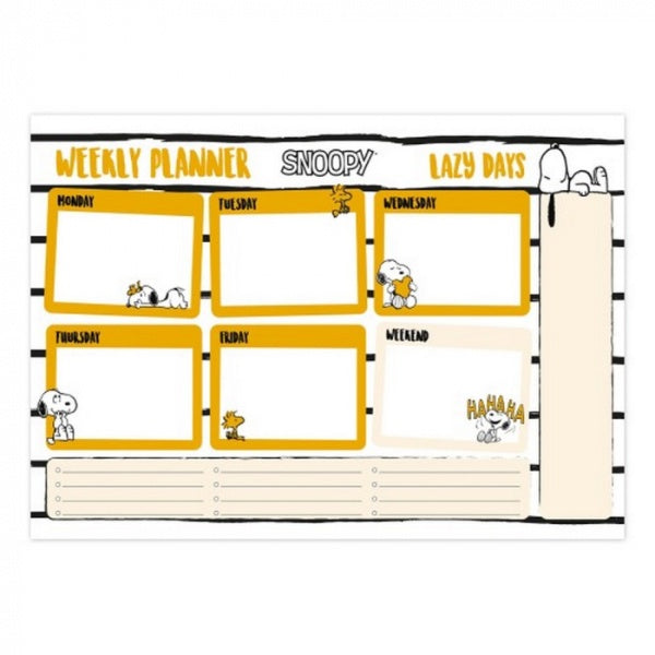 Snoopy Lazy Days A4 Weekly Planner - Paper Tiger