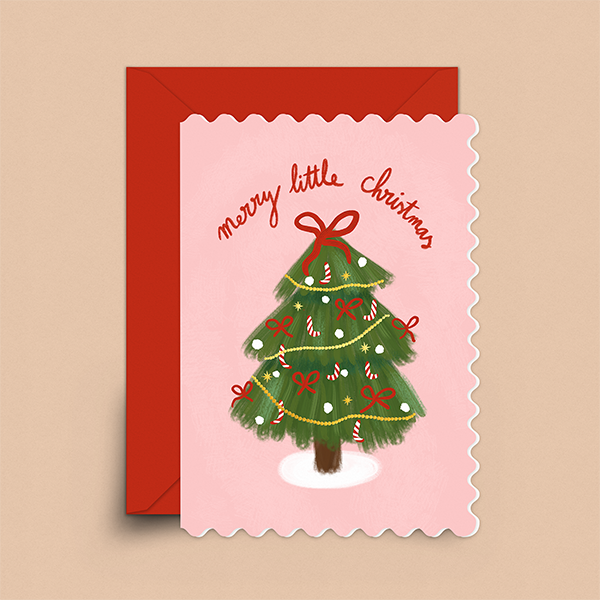 Merry Little Christmas Tree Card