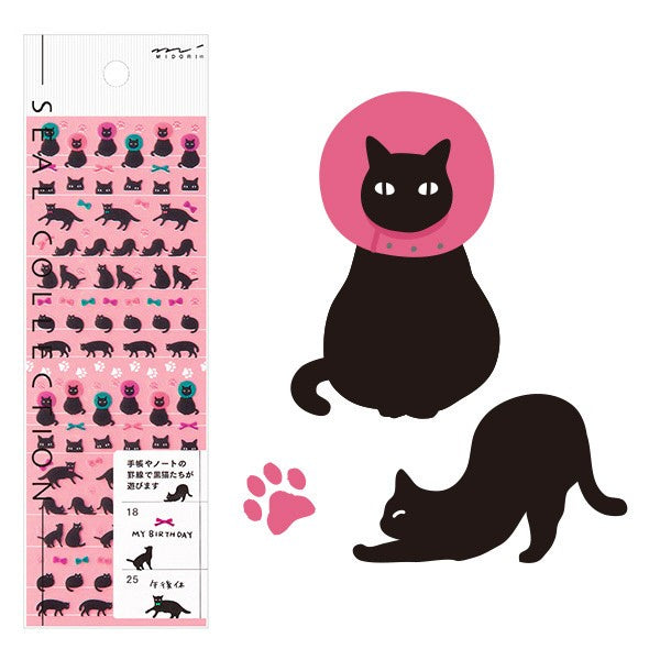 Midori Black Cat Schedule Stickers