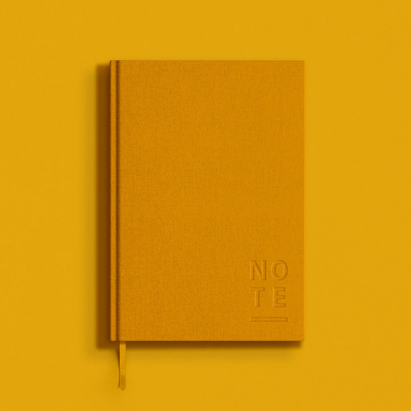 Blank Canvas Yellow A5 Lined Notebook