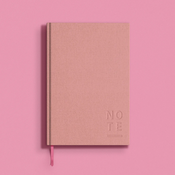 Blank Canvas Pink A5 Lined Notebook
