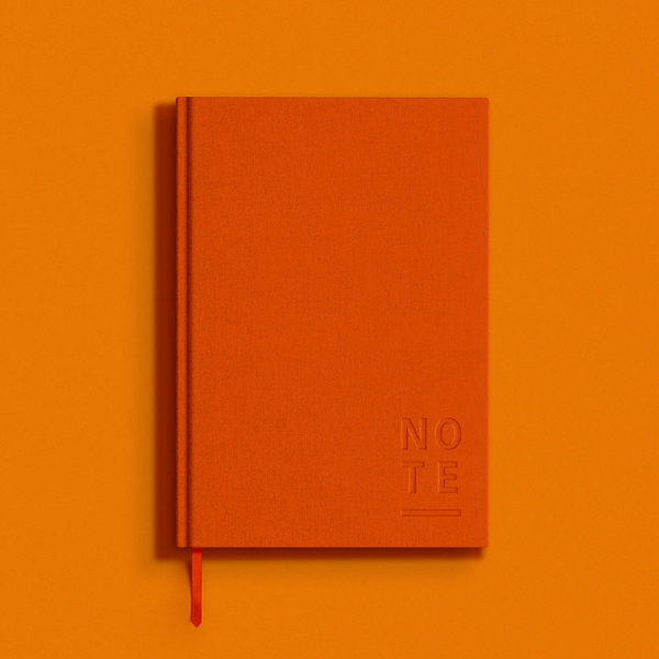 Blank Canvas Orange A5 Lined Notebook
