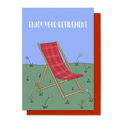 Enjoy Your Retirement Tartan Deckchair Card