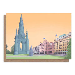 Scott Monument and Princes Street Card