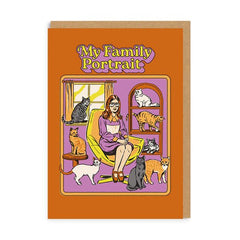 My Family Portrait Cats Card