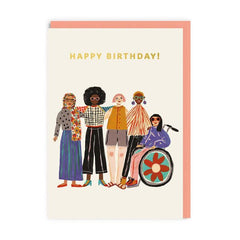 Group Of Friends Birthday Card