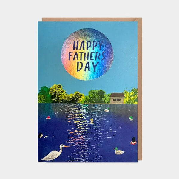 Sun & Bathing Ponds Happy Fathers Day Card