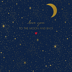 Large Love You To The Moon And Back Card