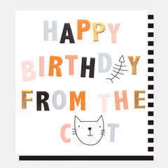 Happy Birthday From The Cat Fish Bones Card