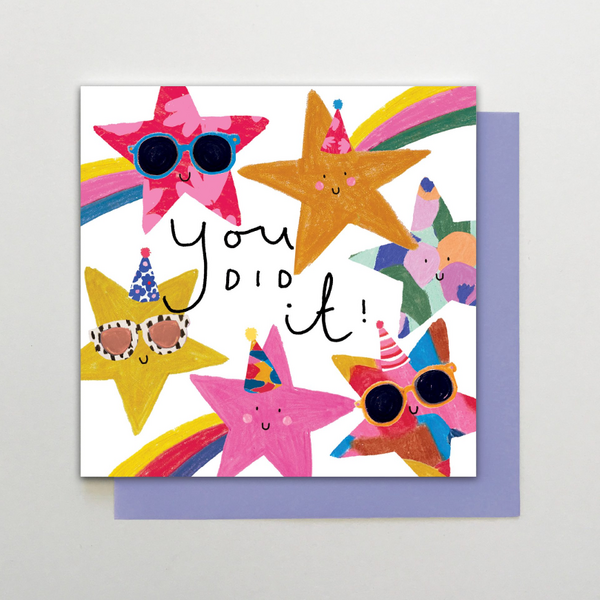 You Did it Stars Congratulations Card