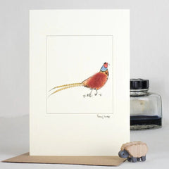 Pheasant with Fluffy Wing Card