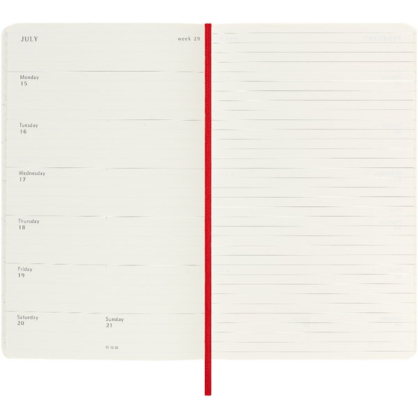 Moleskine 2024 Weekly Planner Large Softcover Red