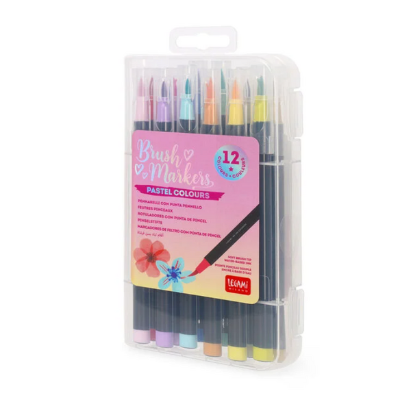 Pastel Brush Markers Set of 12