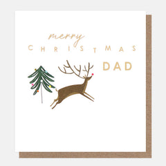 Merry Christmas Dad Reindeer & Tree