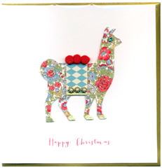 Collage Llama Christmas Card