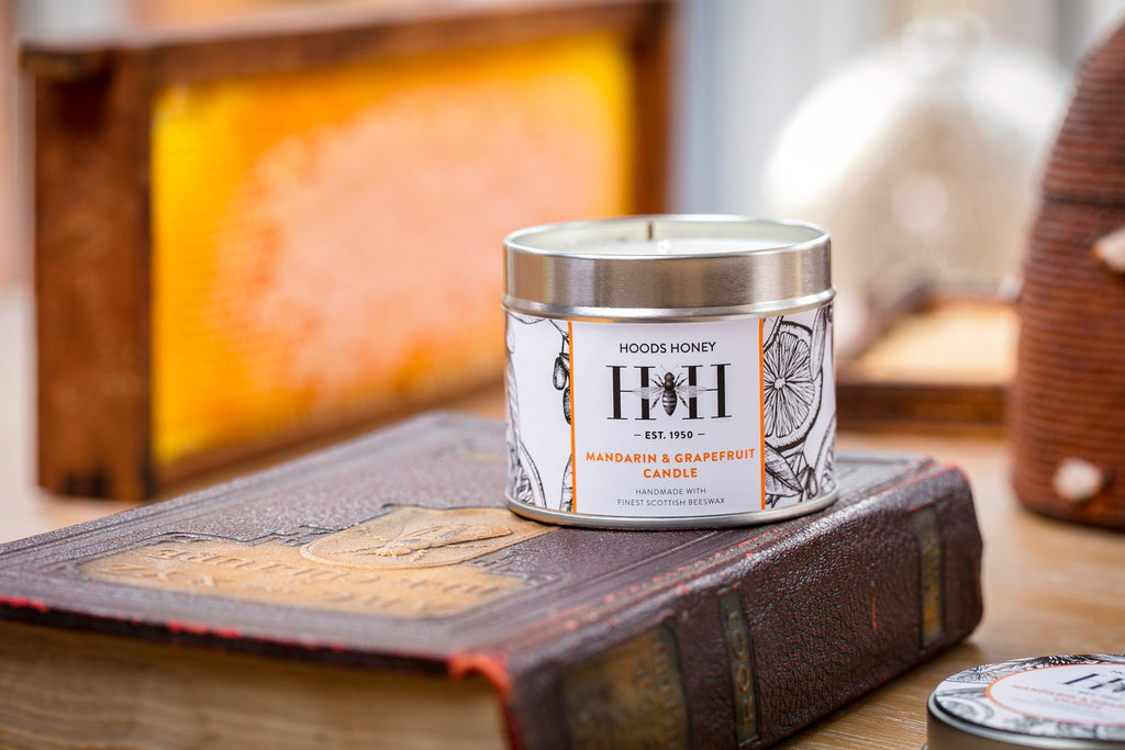 Mandarin and Grapefruit Beeswax Tin Candle