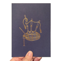 Bagpipes Foiled Card
