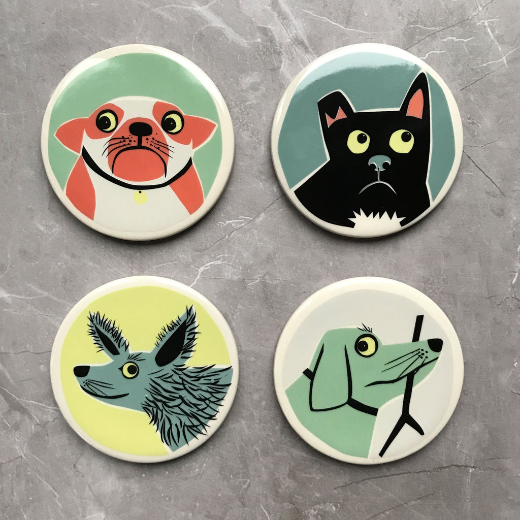 Dog Coasters Box of 4