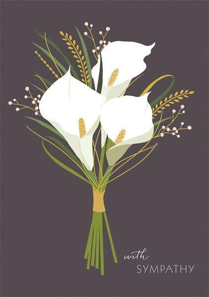 Calla Lillies Sympathy Card