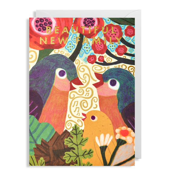 Beautiful New Family Bird Card