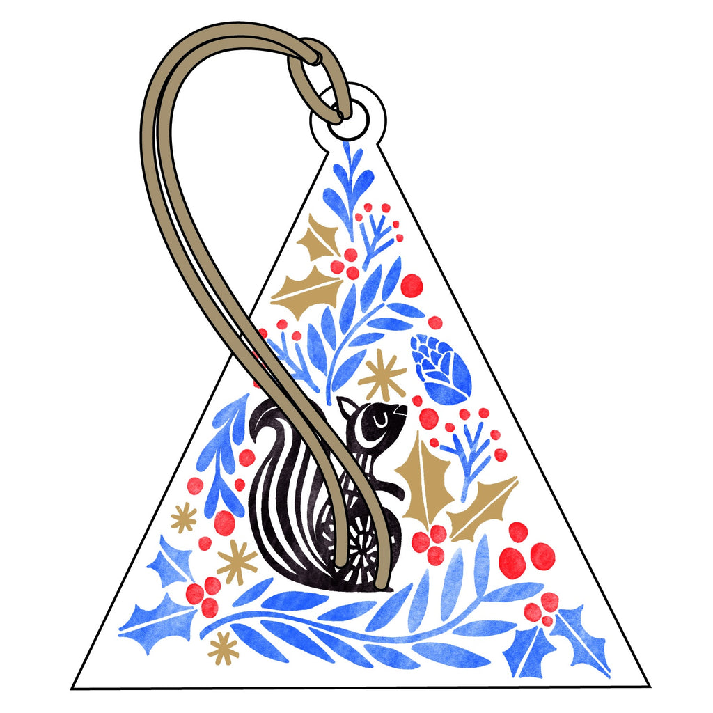 Squirrel Gold Foil Pack of 4 Gift Tags