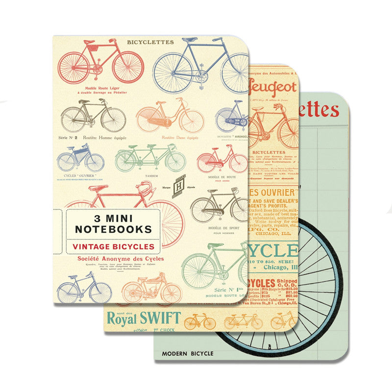 Set of 3 Bicycle Pocket Notebooks