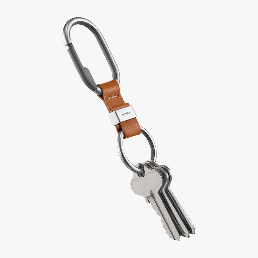 Orbitkey Clip Leather Tan/White Stitching