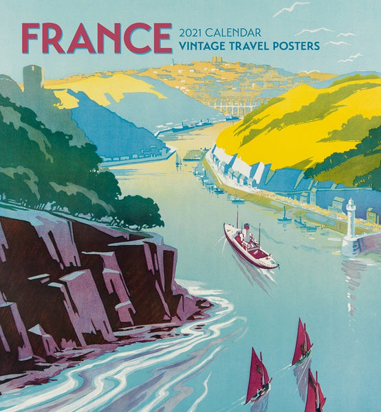 France Vintage Travel Posters 2021 Wall Calendar Paper Tiger