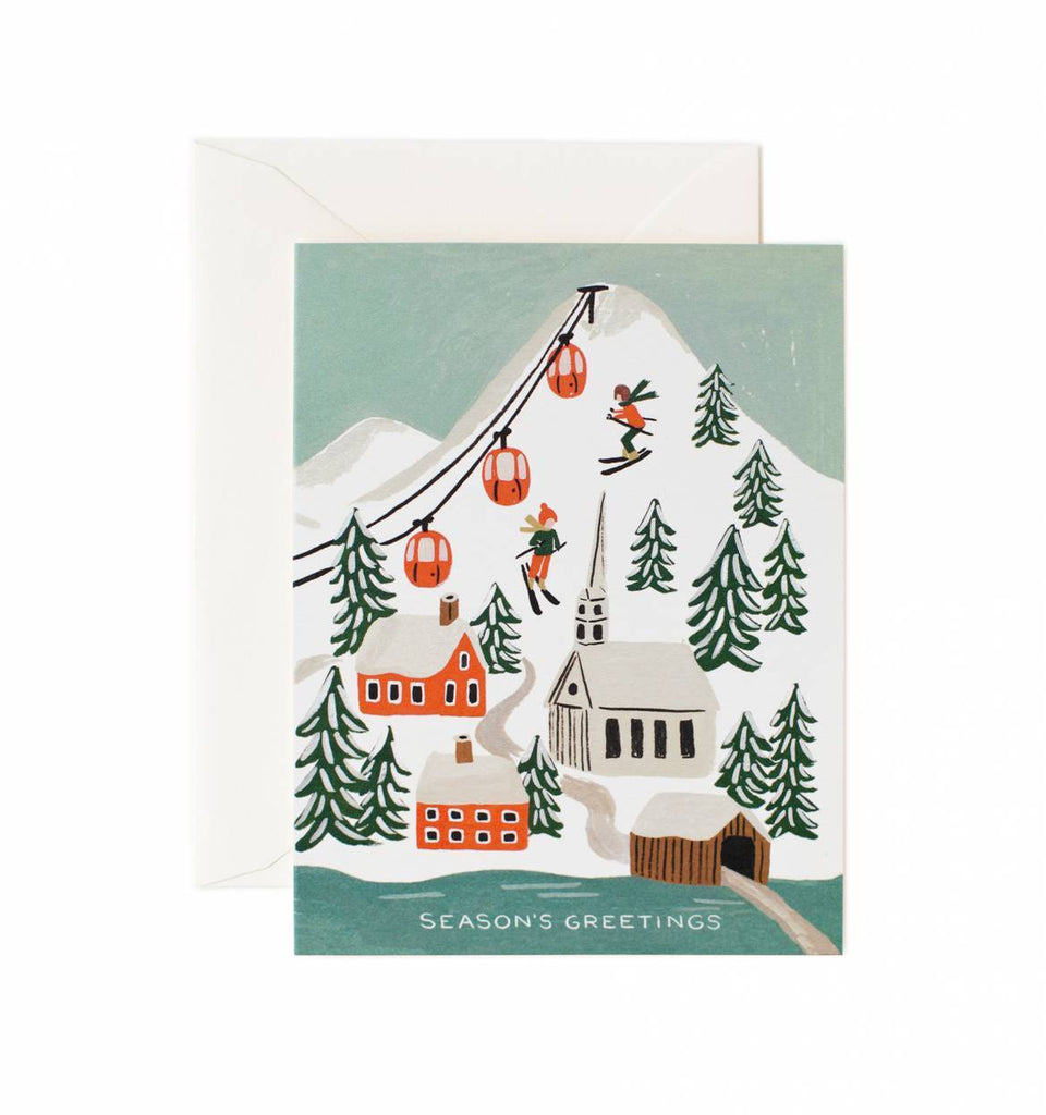 Holiday Snow Scene Christmas Card