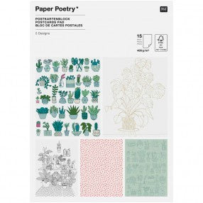 Hygge Plants Block of 15 Postcards