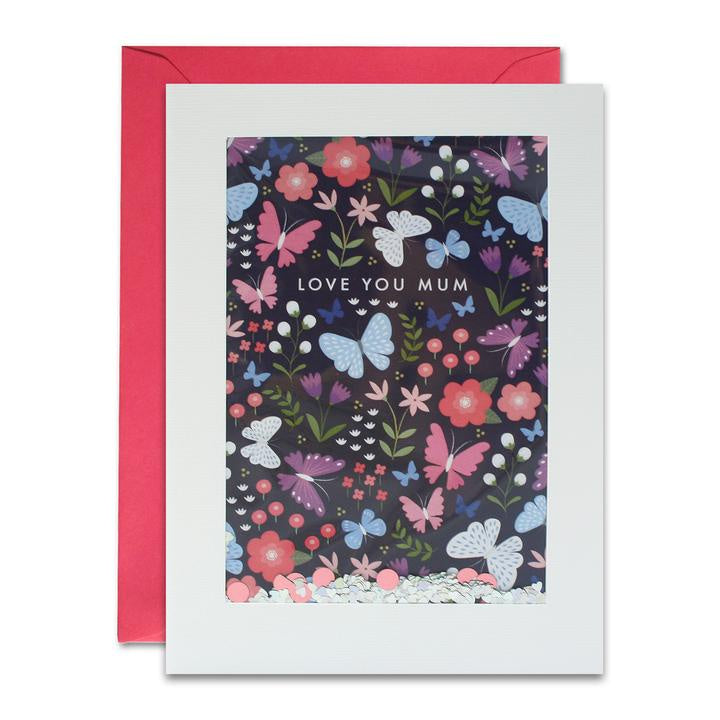 Mothers Day Butterflies Shakies Card