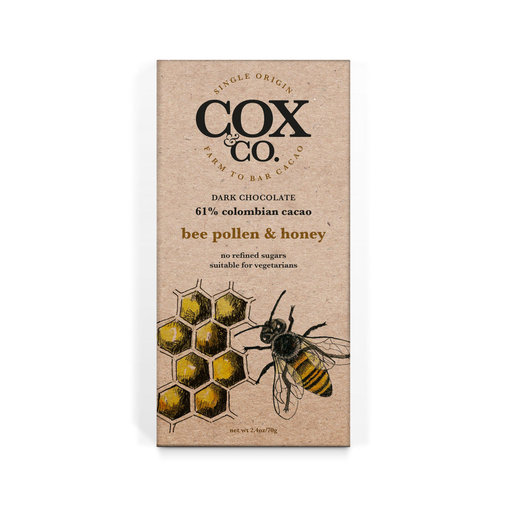 Cox and Co Bee Pollen and Honey Chocolate Bar 70g