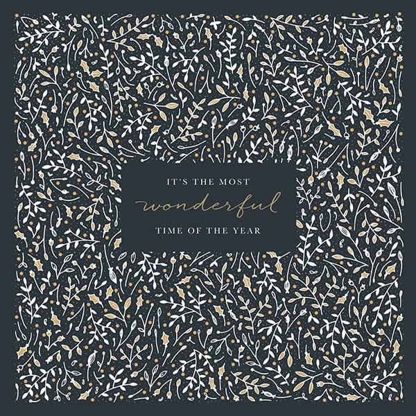 Ditsy Foliage Christmas Card Box