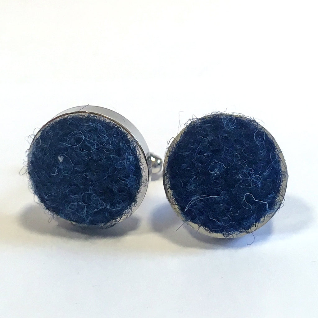 Tweed Cufflinks Blue