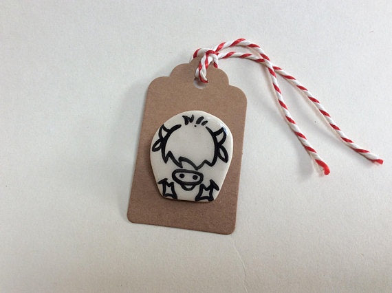 Highland Cow Brooch