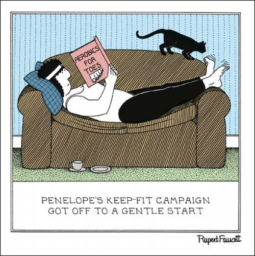 Sofa Aerobics Rupert Fawcett Card