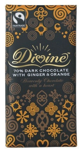 Divine Ginger and Orange Dark Chocolate