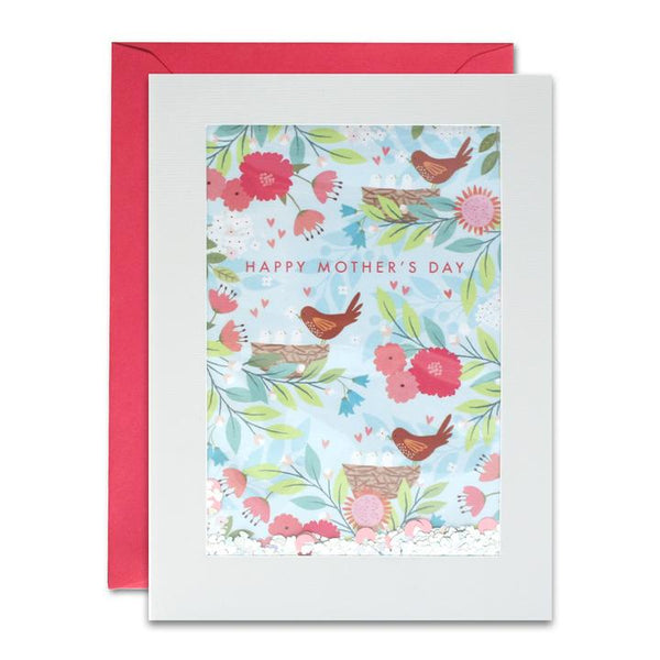Mother’s Day Bird Nest Pattern Rectangular Shakies Card - Paper Tiger